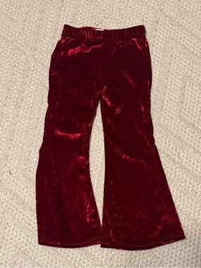 Girls' Red Velvet Flare Pants - Daisy Del Sol, 5T